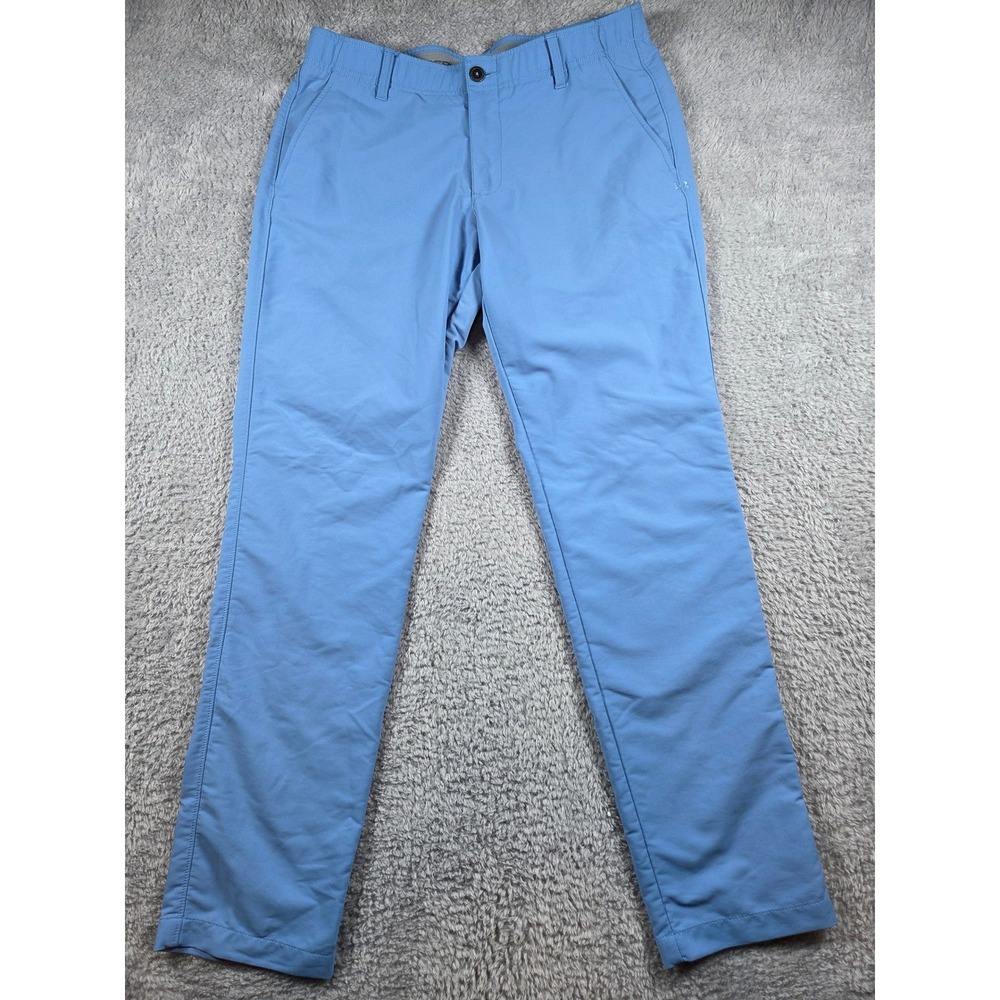 Under Armour Golf Pants 34/32 Light Blue Mens Straight Leg Performance Stretch